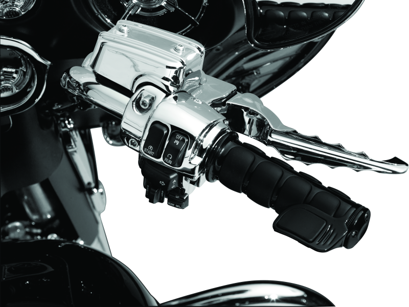 Kuryakyn Premium ISO Grips Without Throttle Boss Throttle-By -Wire Black